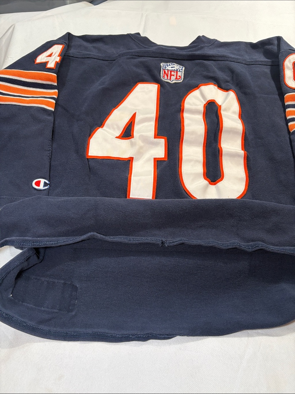 Vintage Chicago Bears #40 Throwbacks Jersey Shirt Made USA XL NFL Long Sleeve - Picture 5 of 16